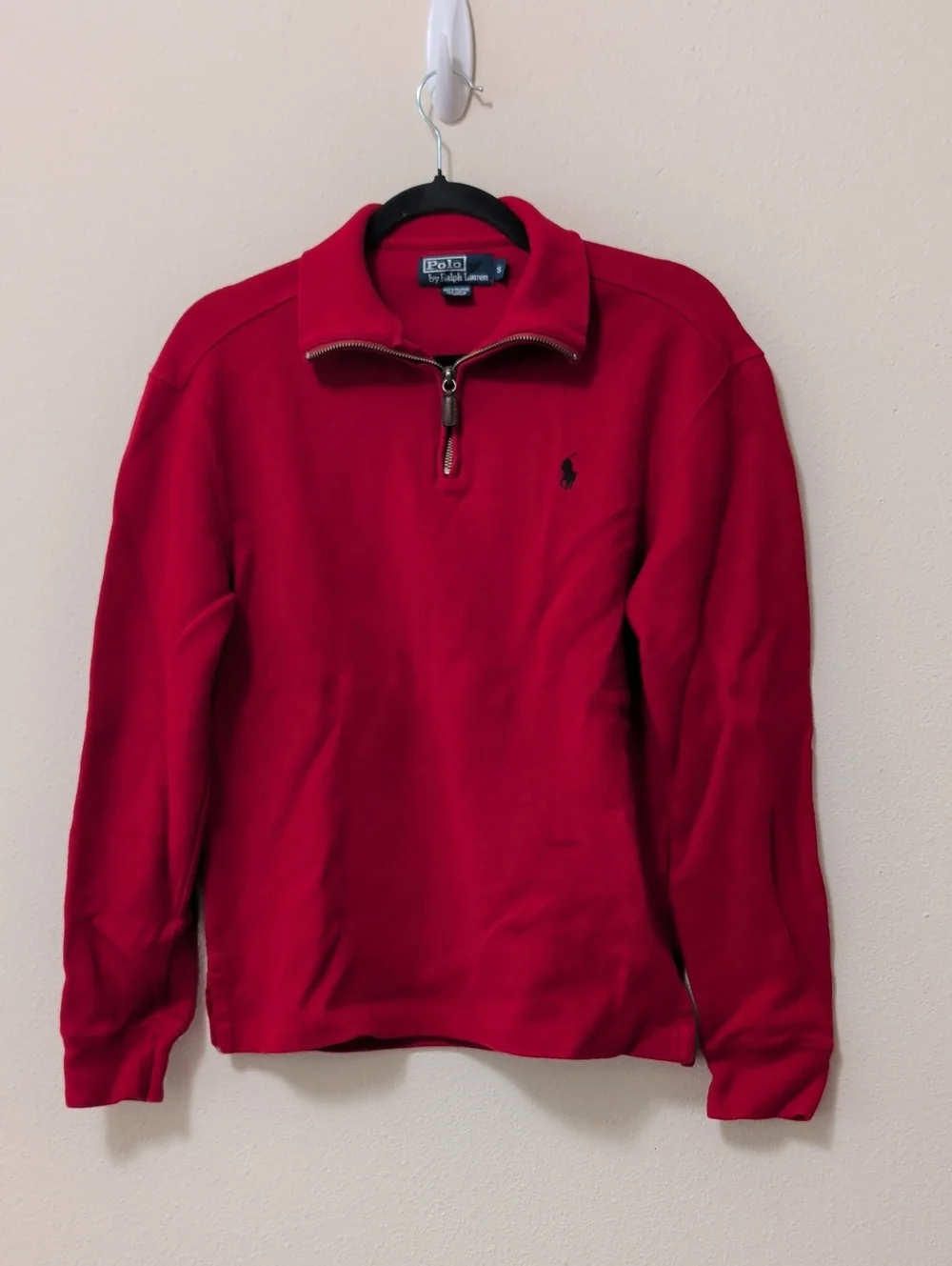 Polo by Ralph Lauren Red Half-Zip Pullover Sweater